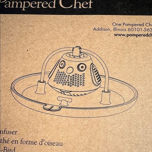 Pampered Chef Tea-Bird Infuser in Tan Box - Picture 2 of 5